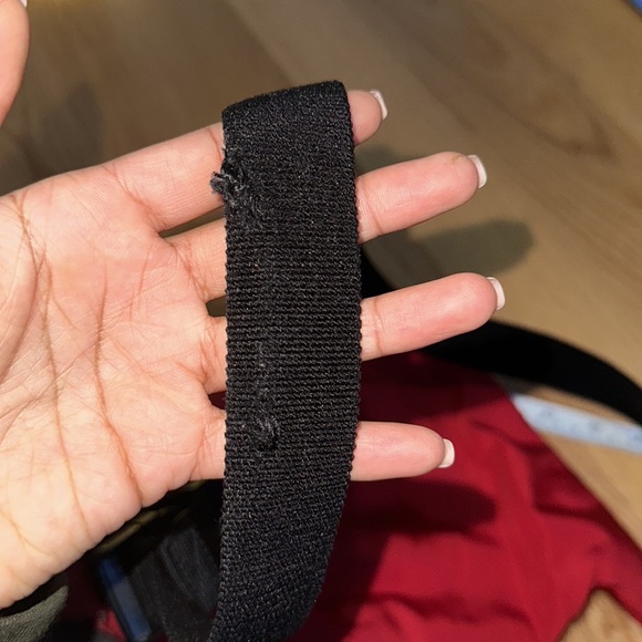 BALENCIAGA DEMNA red logo dual pocket nylon black waist belt crossbody bag - Picture 9 of 16